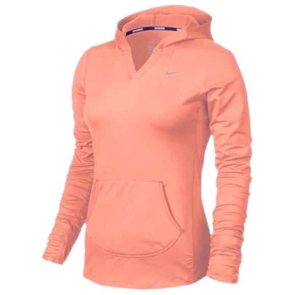 Nike Element Neon Sherbet Orange Running Hoodie